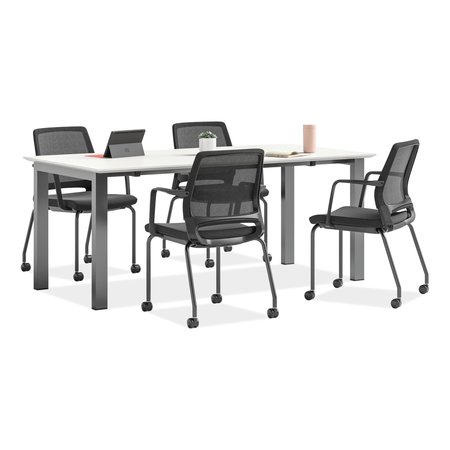 Safco Medina Guest Chair, Supports Up to 275 lb, 18 in. Seat Height, Black Seat/Back/Base, 2PK 6829BL